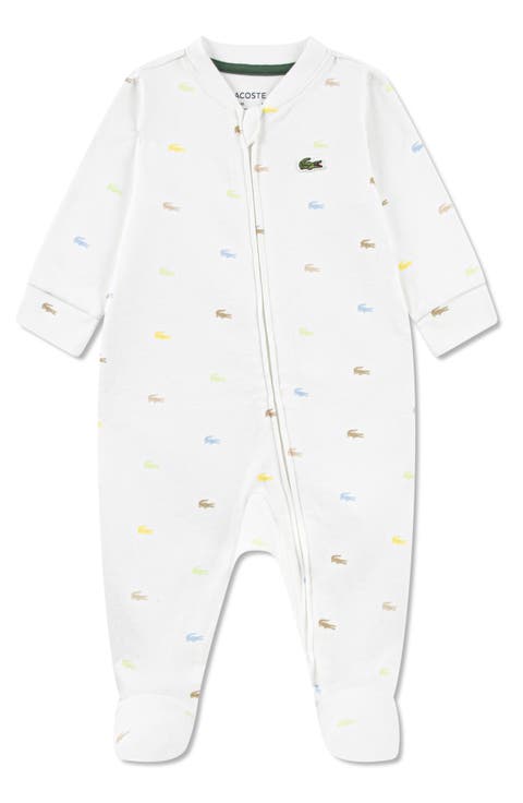 Croco Print Organic Cotton Footie (Baby)
