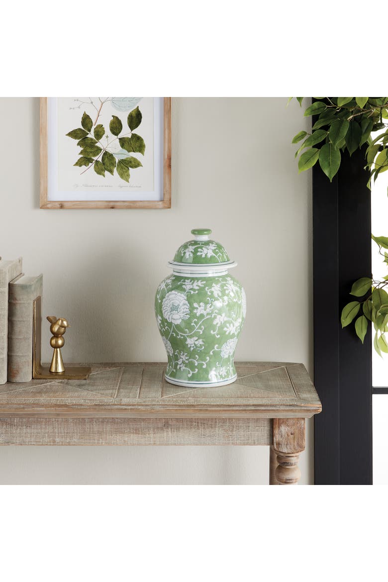 Imperial Lotus Lidded Ginger Jar, Alternate, color, Green