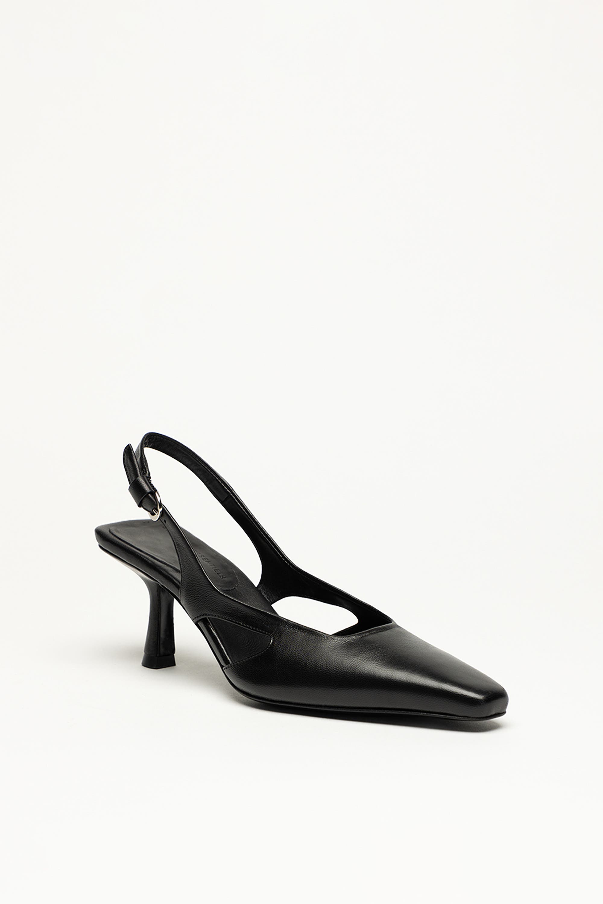 Want Les Essentiels Holton Smooth Leather Slingback Heels, Alternate, color, Black