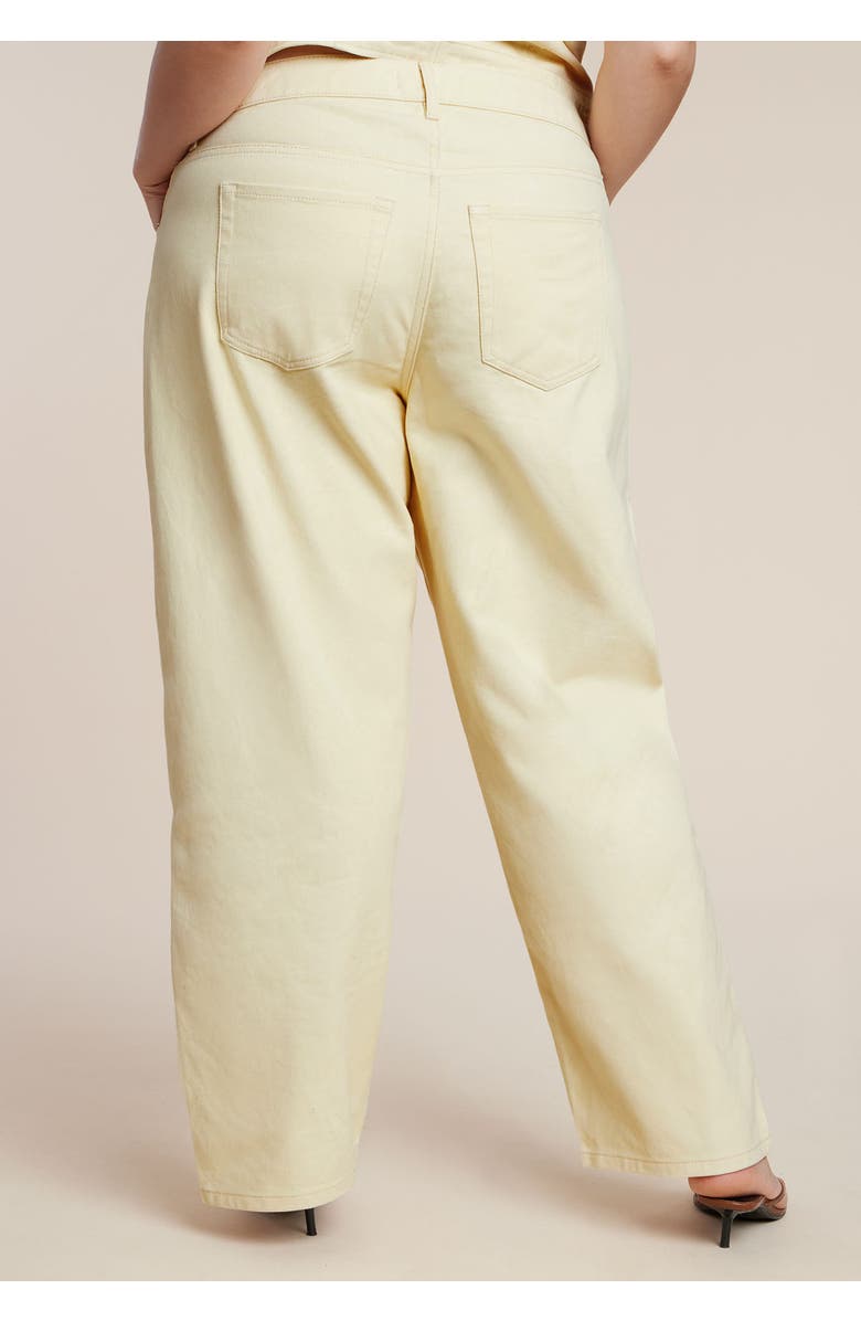 ELOQUII Floral Embroidery Jean, Alternate, color, Sunlight