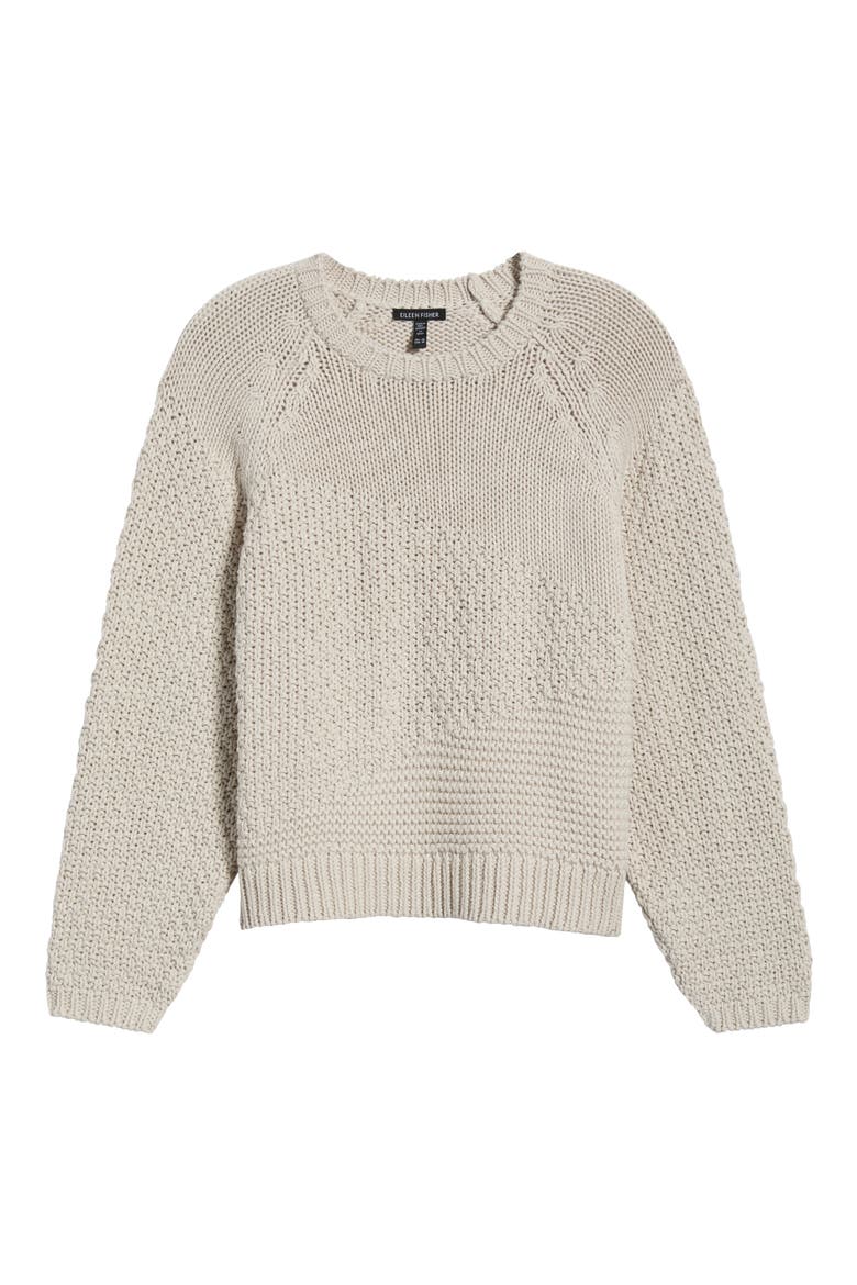 Organic Cotton Sweater, Alternate, color, PALE STRIPE