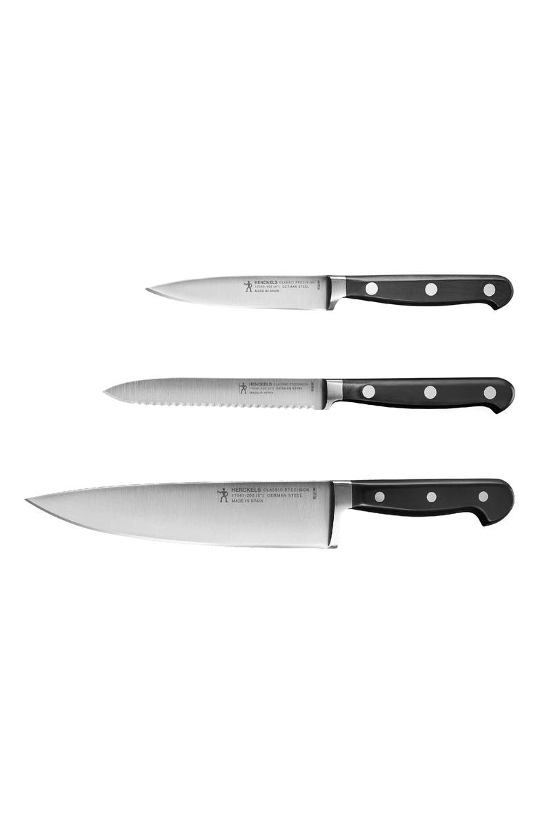 HENCKELS CUTLERY Classic Precision 3-Piece Knife Set, Main, color, Stainless Steel