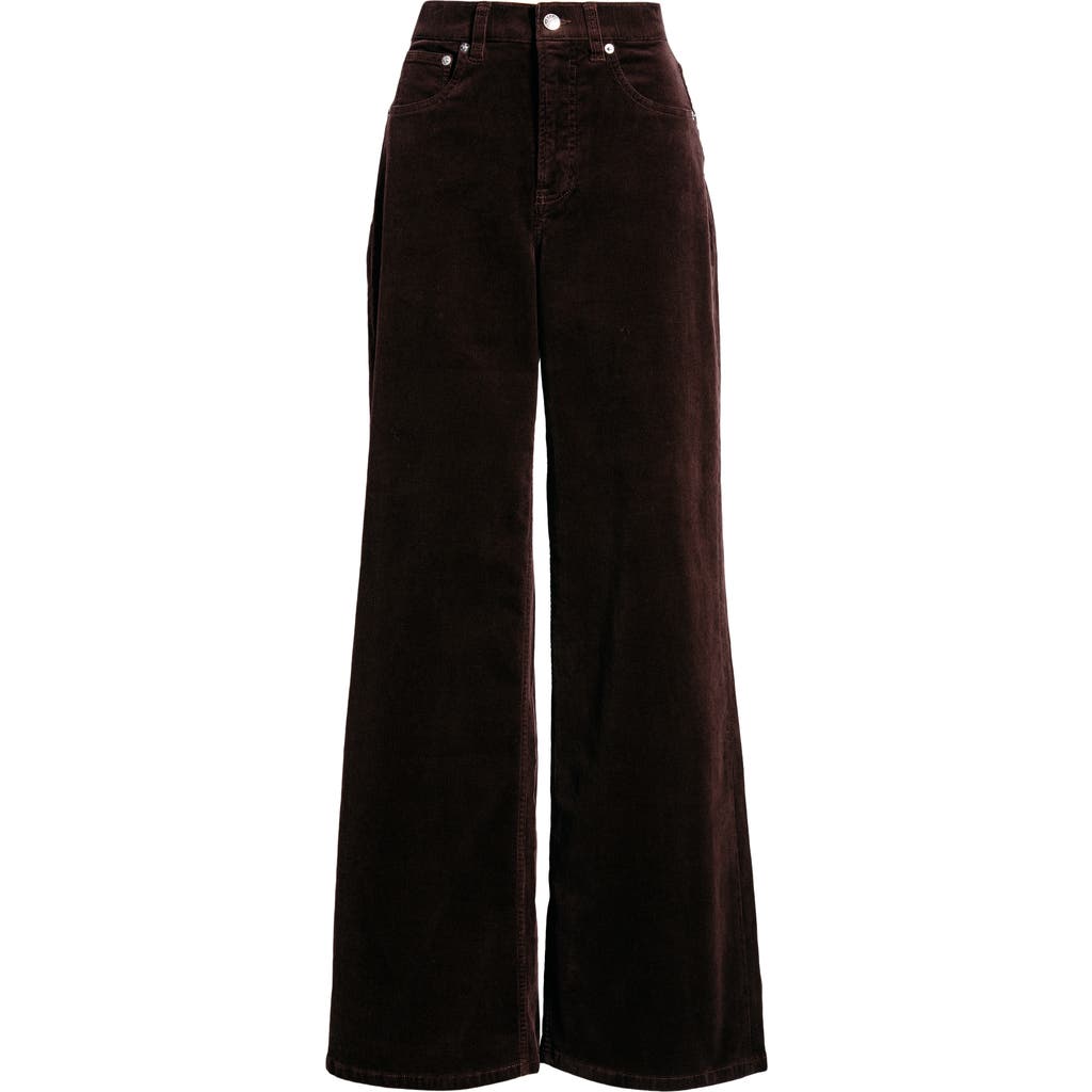 Spanx ® High Waist Wide Leg Corduroy Pants In Brown