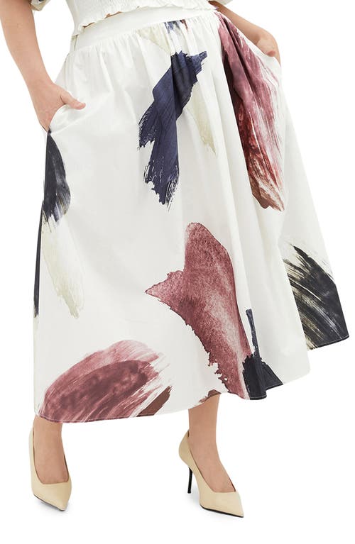 Shop City Chic Alisha Cotton A-line Maxi Skirt In Geo Muse