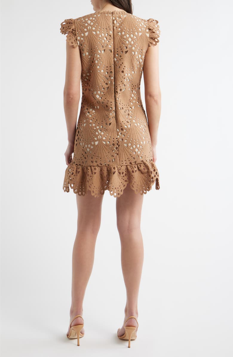 LAYERED WITH LOVE Lizzie Broderie Anglaise Minidress, Alternate, color, Tan/ Beige