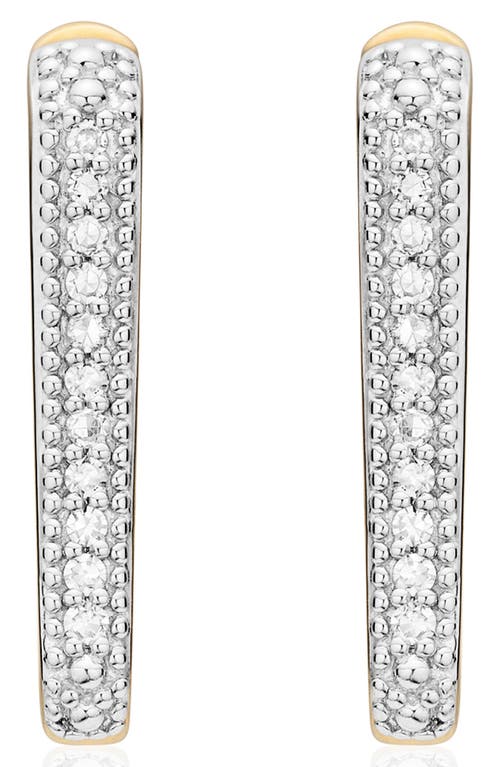 Monica Vinader Alta Capture Diamond Huggie Earrings In Gold