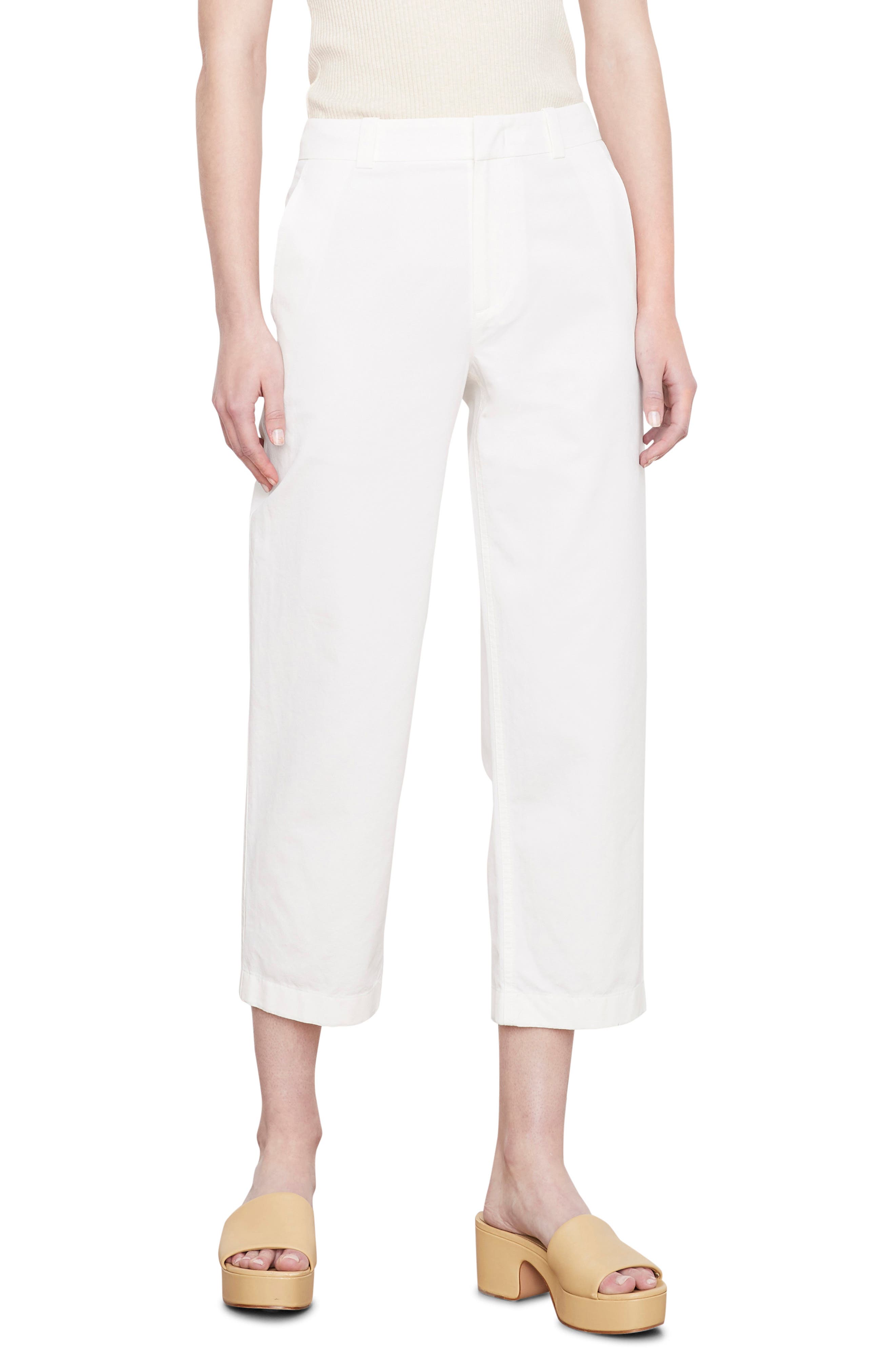 Vince Washed Cotton Crop Pants
