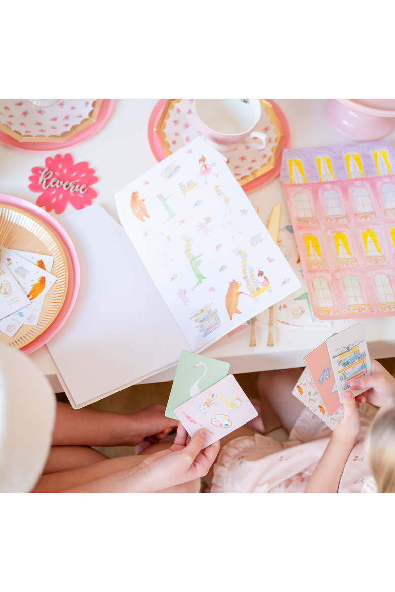 Back to School Lola Dutch Sticker and Sketch Book, Alternate, color, Assorted Pre-Pack