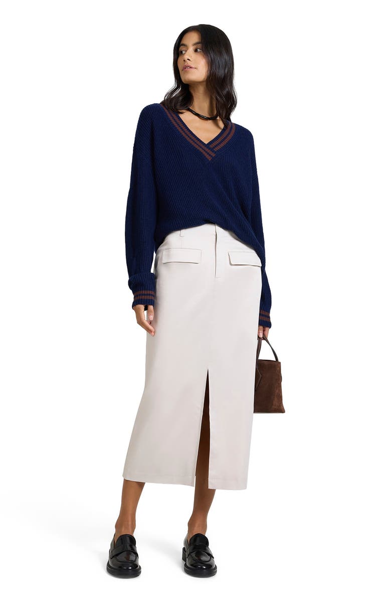 Onia Front Slit Midi Skirt, Main, color, 