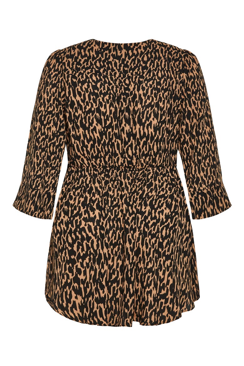 Jemma Leopard Print Wrap Tunic Top, Alternate, color, GEO ANIMAL