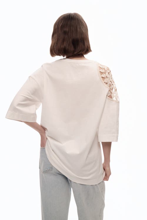 NOCTURNE NOCTURNE EMBROIDERED DETAIL T-SHIRT