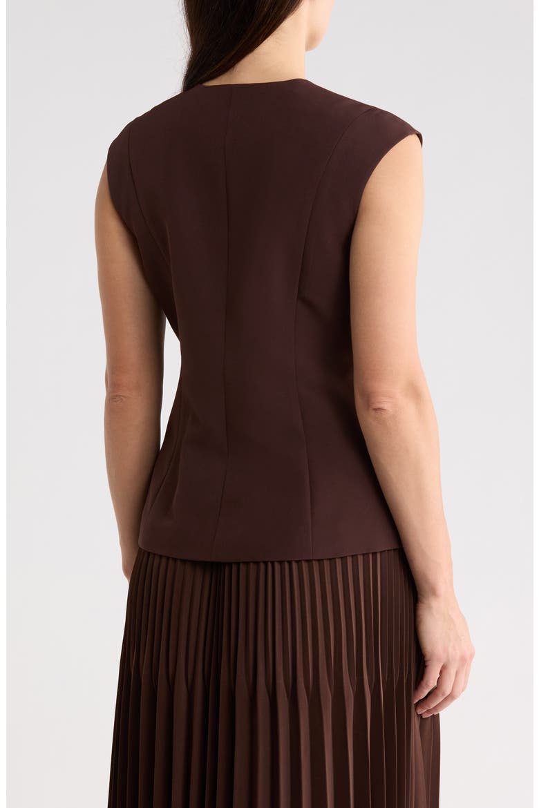 V-Neck Vest, Alternate, color, DARK CHOCOLATE