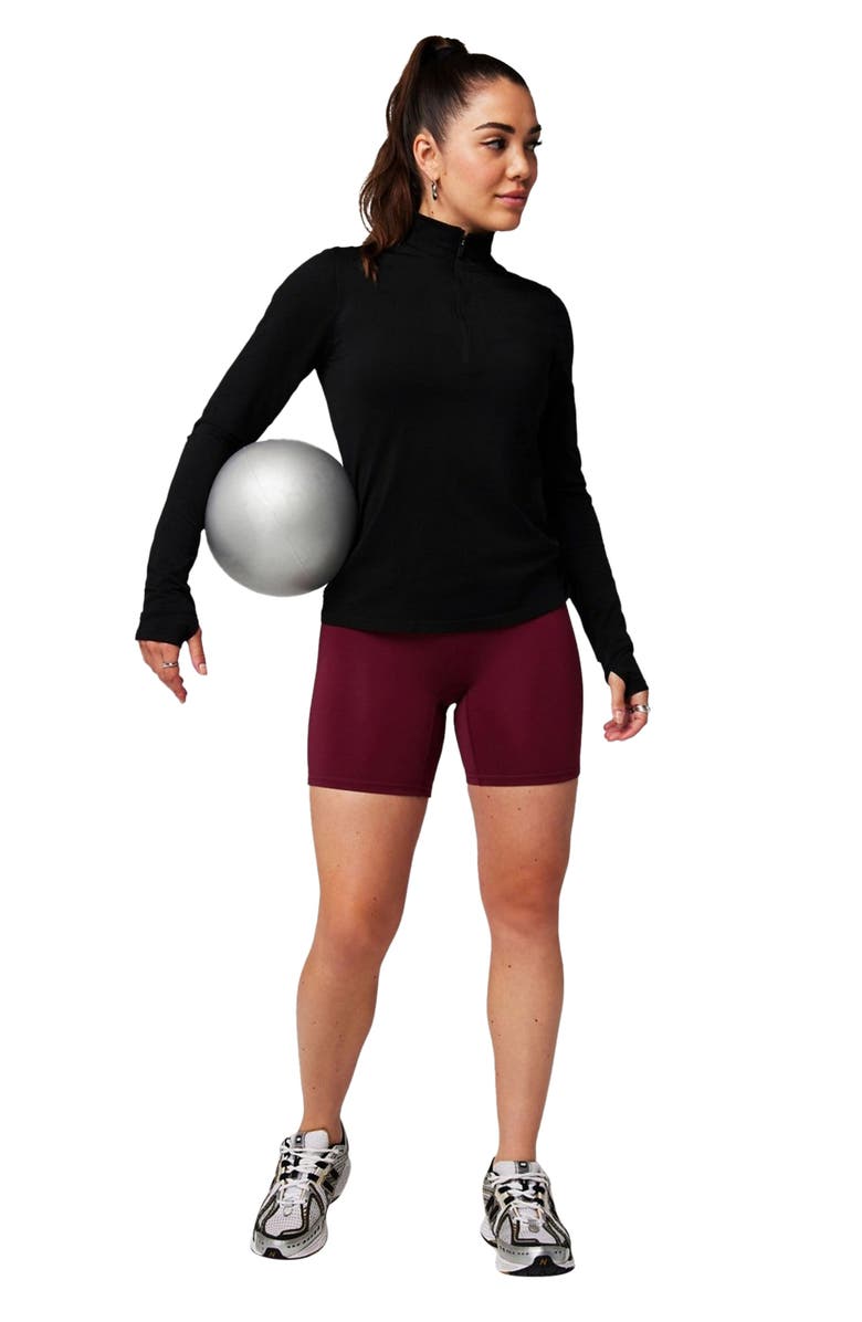 Fabletics Women's Feather Tech+ Half-Zip Top, Alternate, color, Black