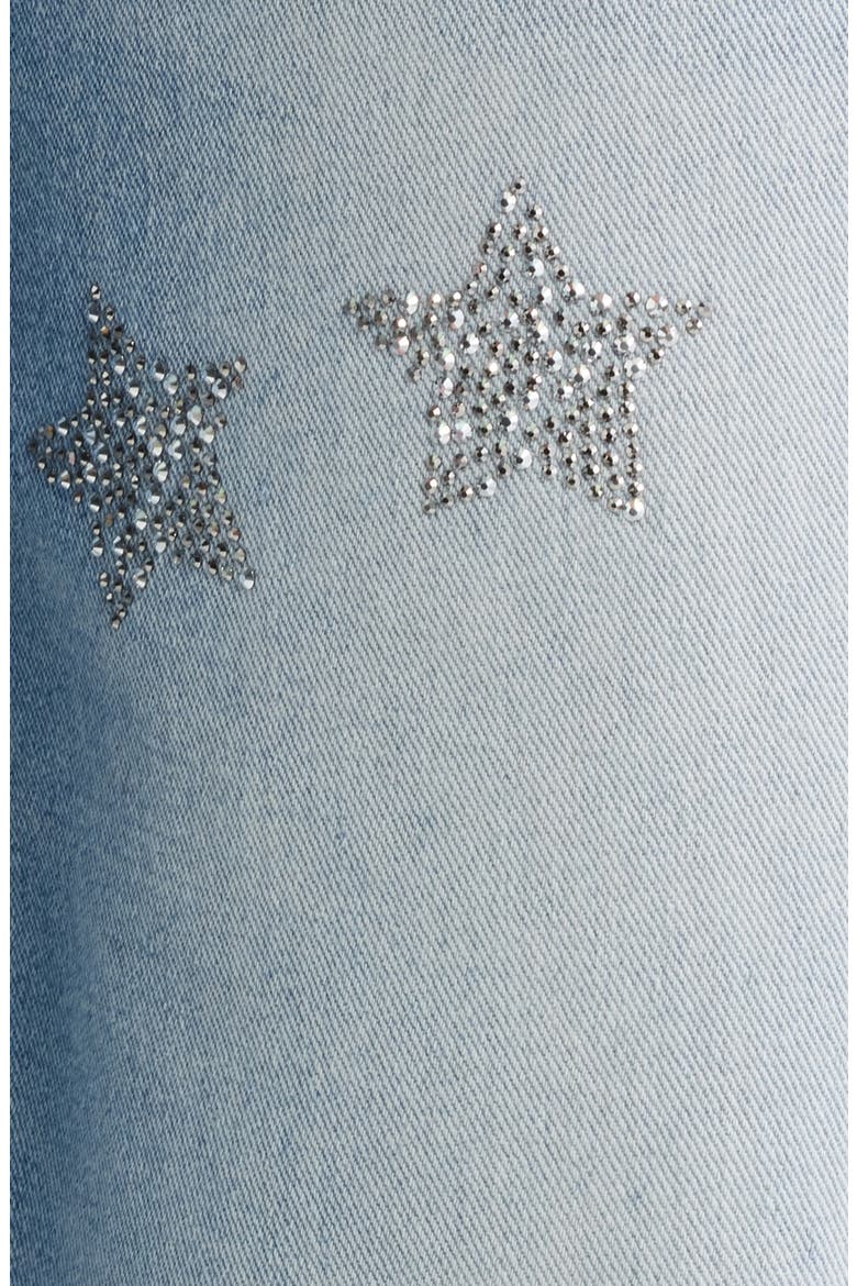 Star Studded Low Rise Wide Leg Jeans, Alternate, color, VINTAGE LIGHT WASH