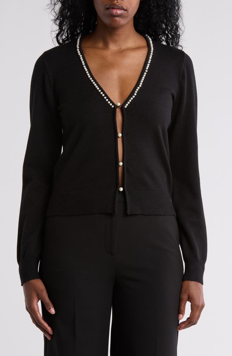 BY DESIGN Laurel Cardigan, Main, color, Black