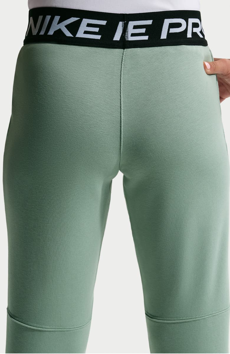 Nike Kids' Pro Fleece Elastic Waist Joggers, Alternate, color, Steam/ Black/ White