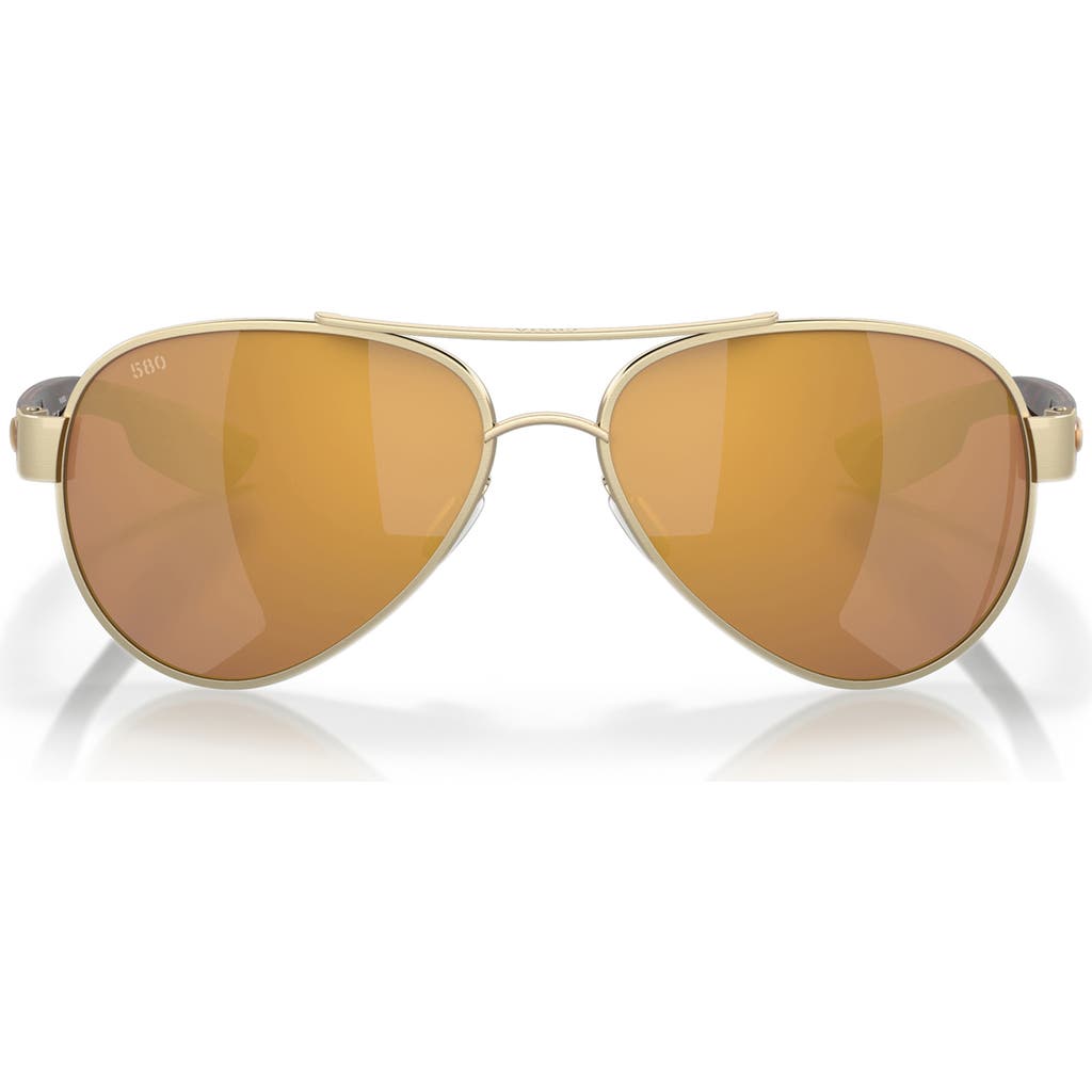 Costa Del Mar Loreto 56mm Polarized Aviator Sunglasses