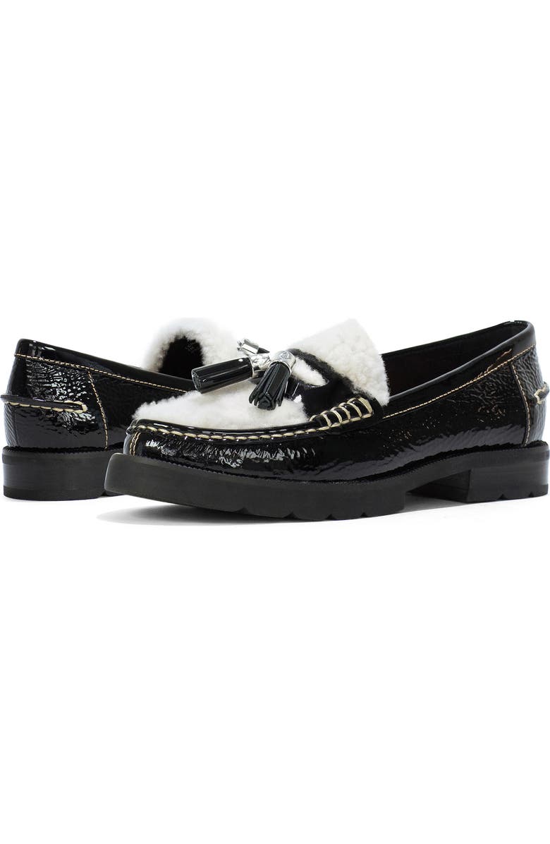 Donald Pliner Genuine Shearling Tassel Loafer, Alternate, color,