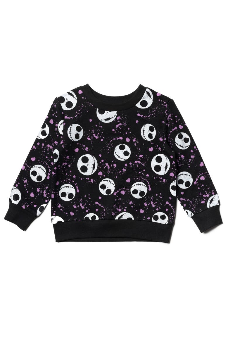 Nightmare Before Christmas Jack Skellington Pullover Sweatshirt, Main, color, Black Jack Skellington
