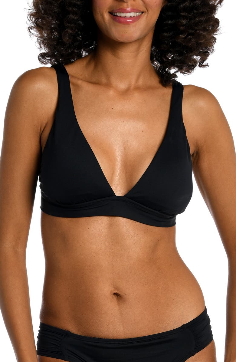 La Blanca Island Goddess Triangle Bikini Top, Main, color, 