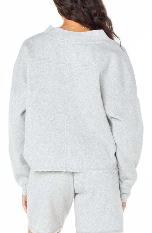 Roxy Lowland Pullover V-neck Sweater In Gray