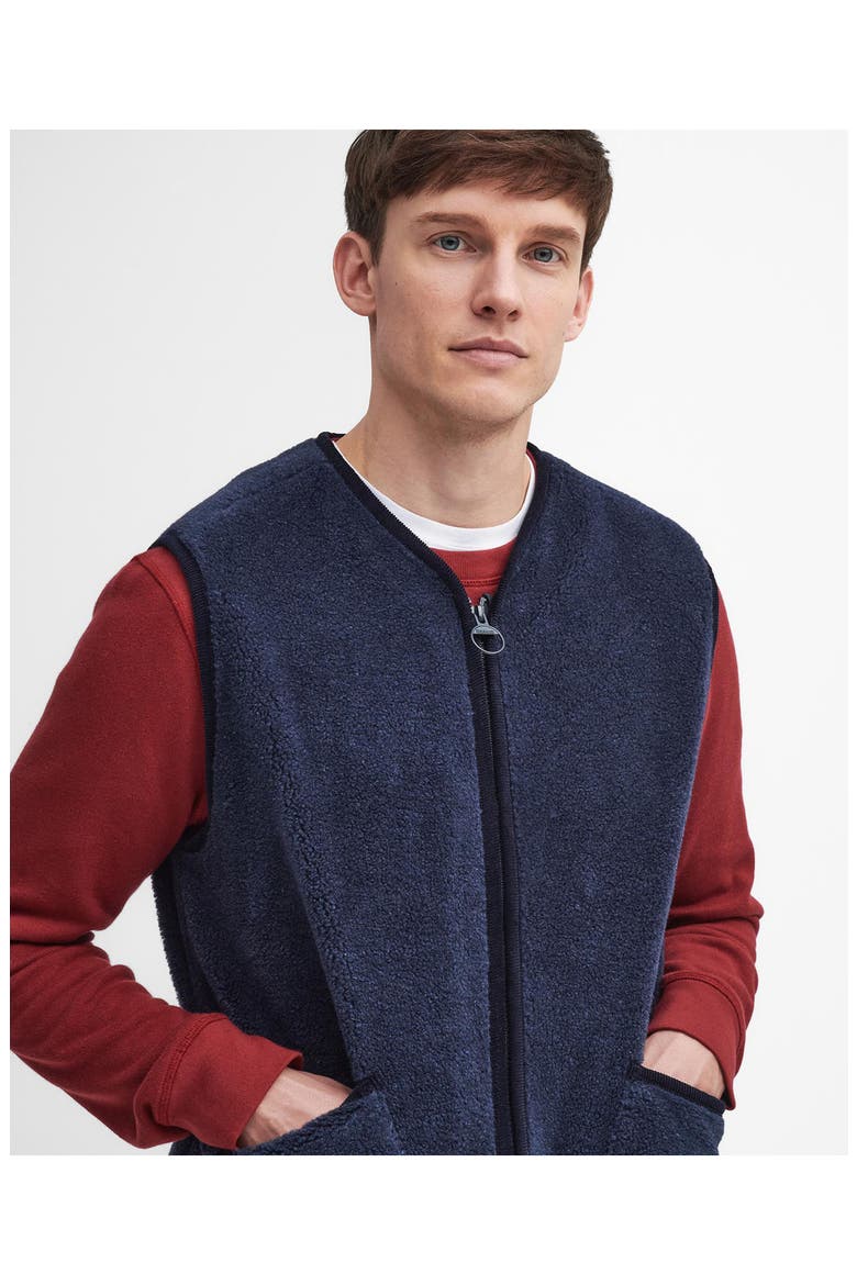 Liddesdale Wool Blend Fleece Vest, Alternate, color, NAVY