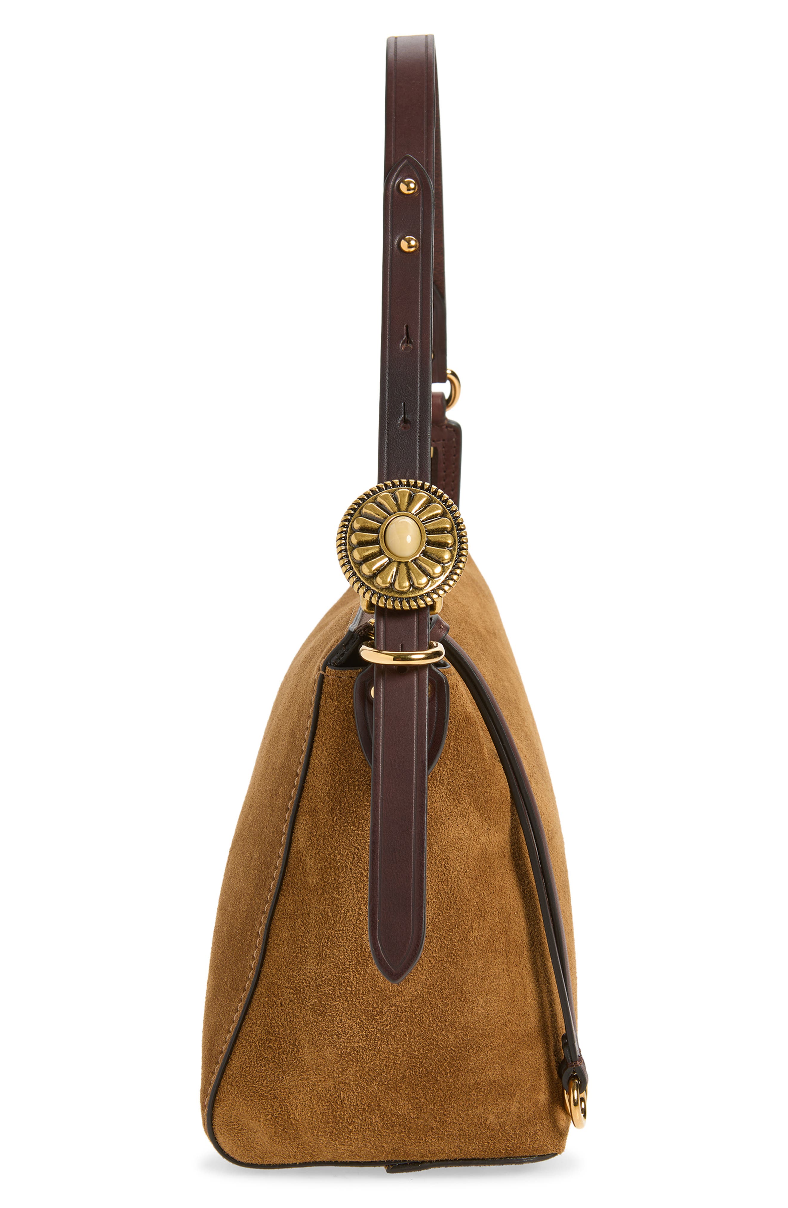 Suede Hobo Bag, Alternate, color, CUOIO