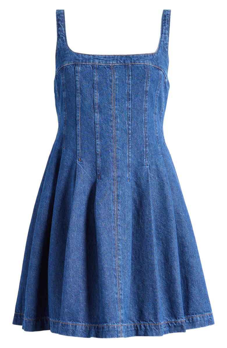 Reformation Violet Denim Minidress, Alternate, color,