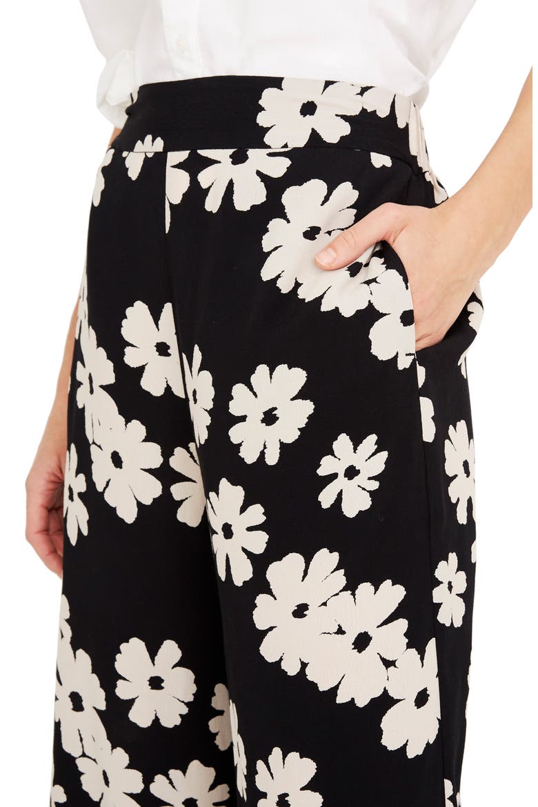 Huston Ikat Floral Pull-On Crop Pants, Alternate, color, IKAT FLORAL TRUE BLACK