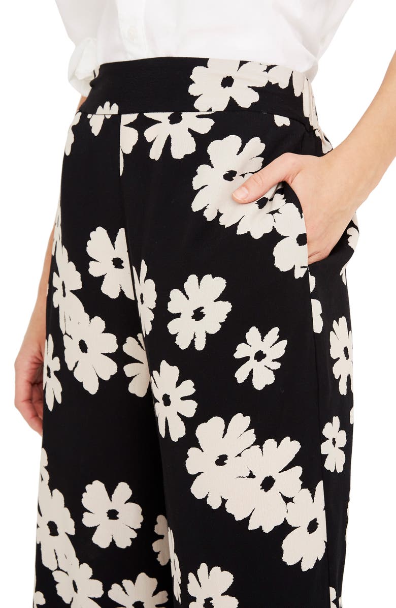 Madewell Huston Ikat Floral Pull-On Crop Pants, Alternate, color, 