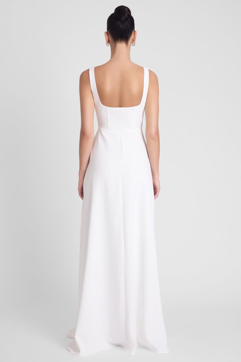 Siren Square Neck Corset Maxi Dress, Alternate, color, White