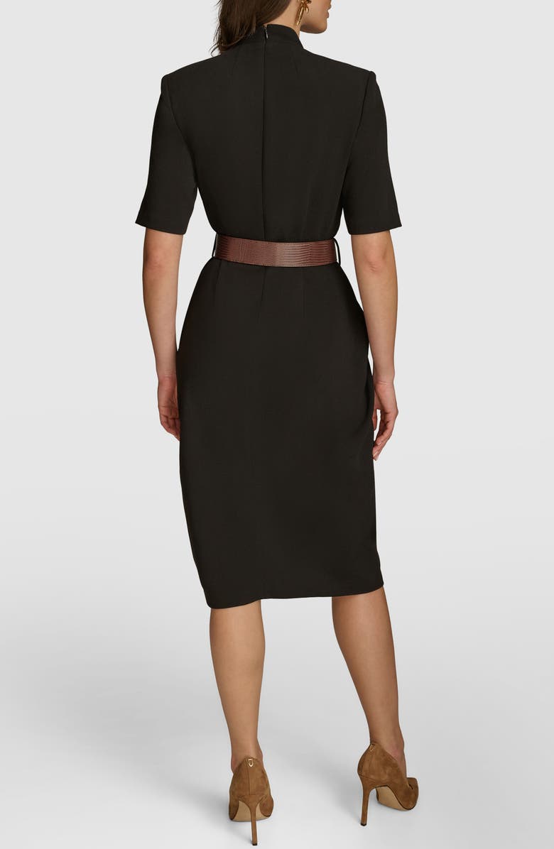 Donna Karan New York Belted Sheath Dress, Alternate, color, Black