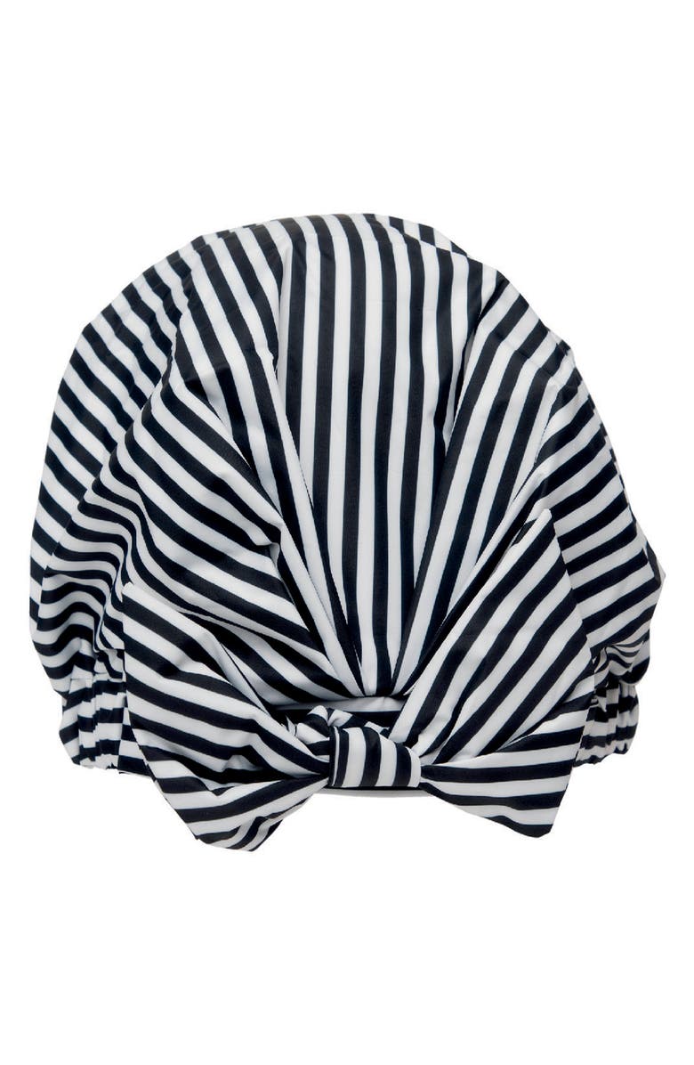 Kitsch Luxe Shower Cap, Main, color, Stripe