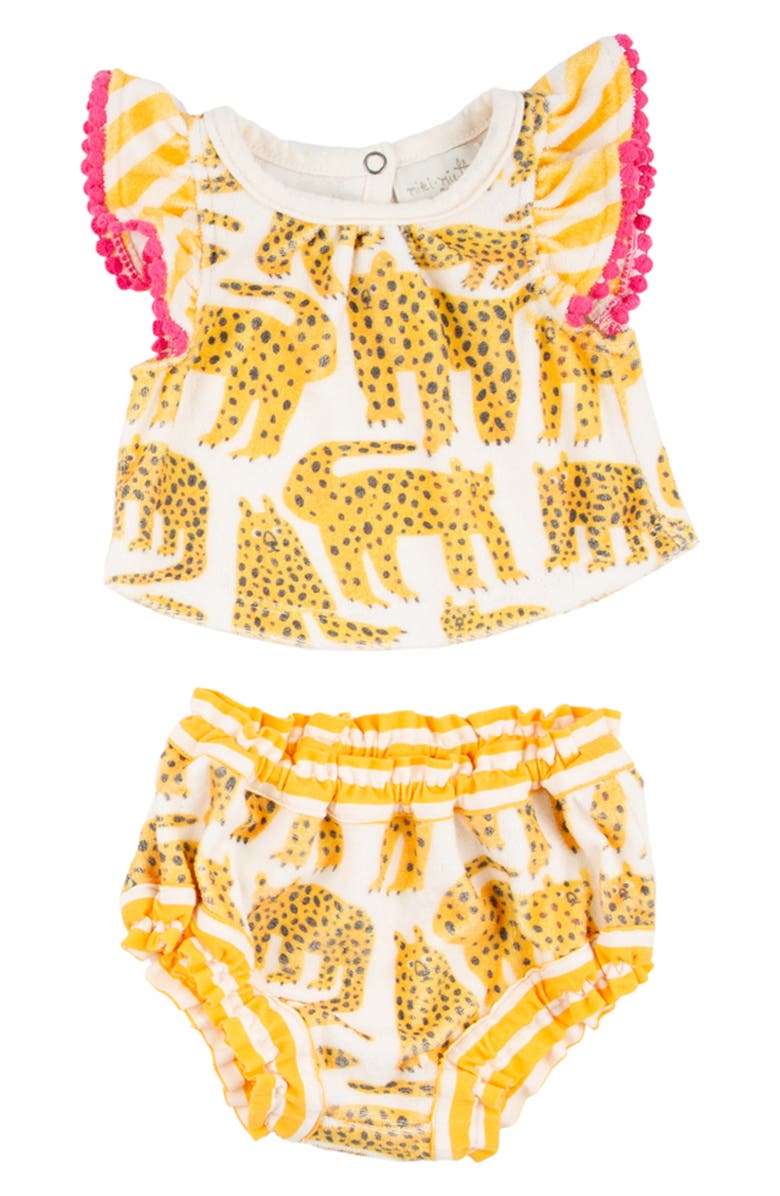 Miki Miette Yasi Cotton Gauze Top & Bloomers Set, Main, color, 