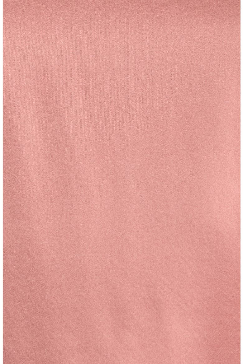 Lace Trim Washable Silk Short Pajamas, Alternate, color, BRAMBLED BLUSH/ MULLED MAPLE