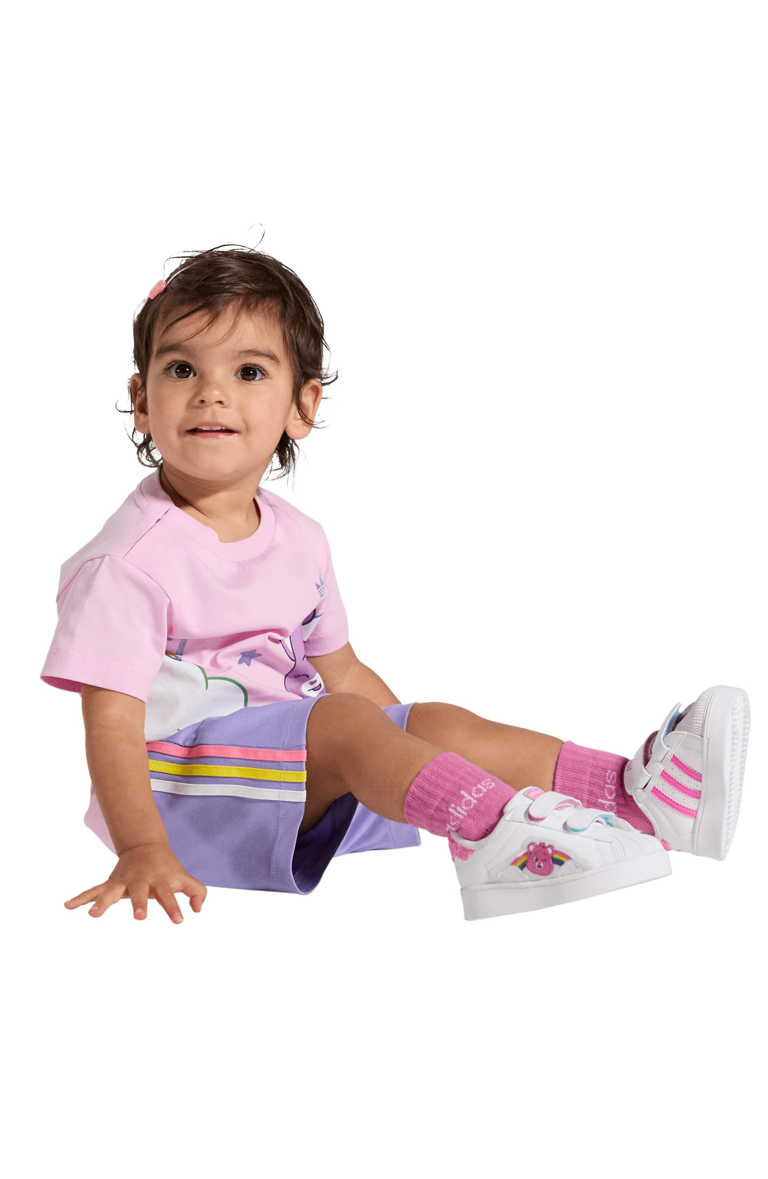 Kids' Superstar Care Bears LED Sneaker, Alternate, color, WHITE/ LUCID PINK/ BLISS PINK