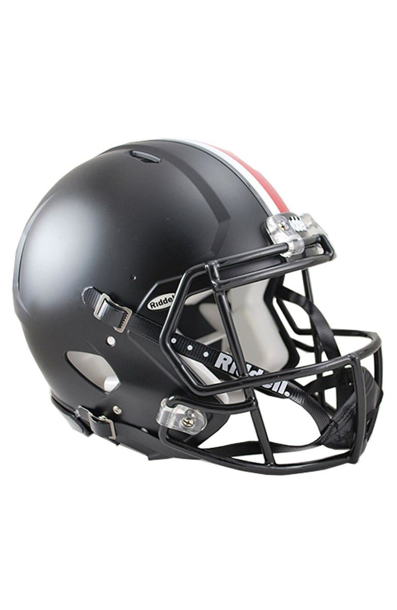 RIDDELL Ohio State Buckeyes Black Revolution Speed Full-Size Authentic Football Helmet, Main, color, 
