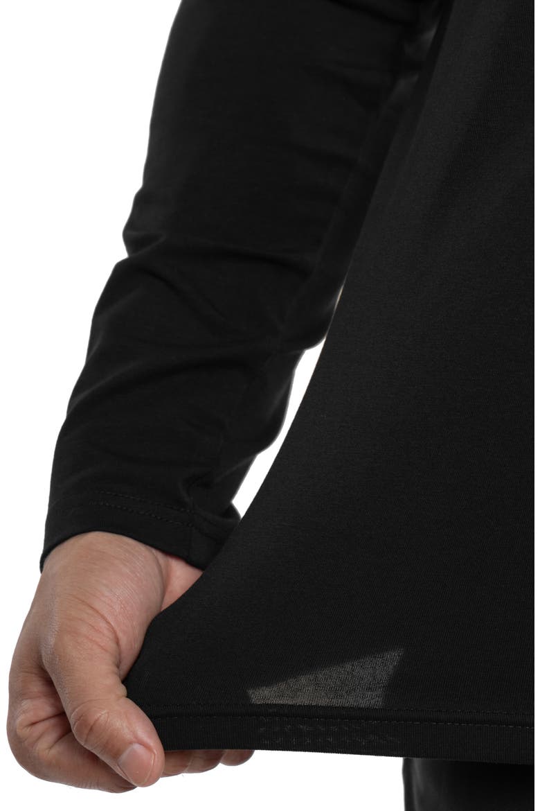 Long Sleeve Henley, Alternate, color, BLACK