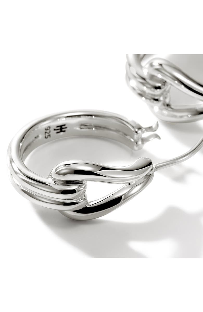John Hardy Surf Hoop Earrings, Sterling Silver, 18.5mm, Alternate, color, Silver