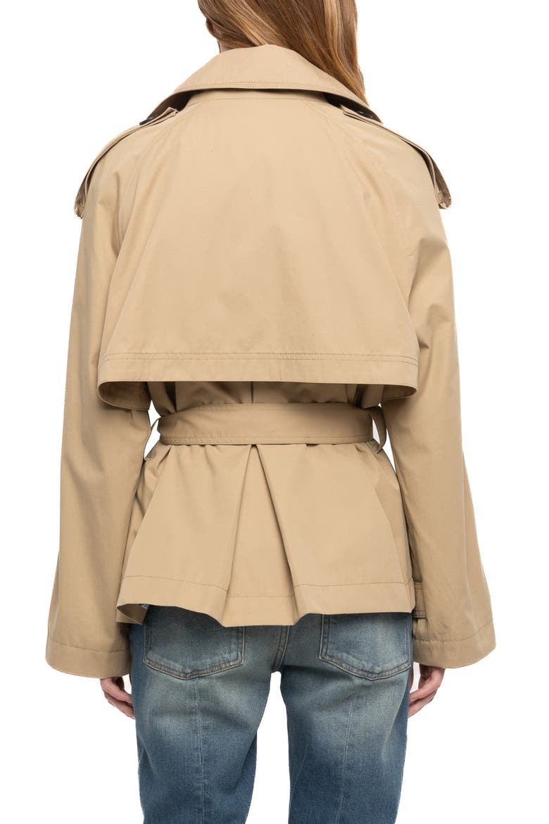 Kivana Cotton Trench Coat, Alternate, color, LATTE