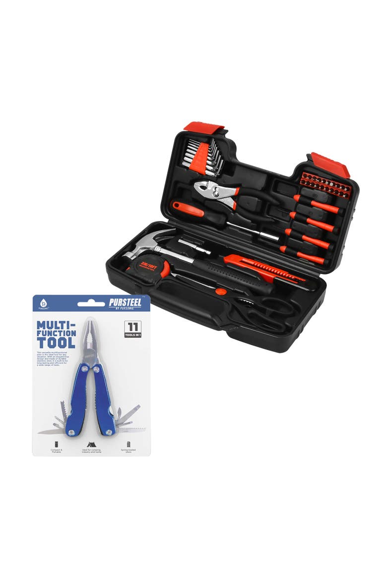 11-in-1 Multifunction Tool & Handy Solutions 39-Piece Household Tool Kit Bundle The Ultimate DIY & Home Repair Set!, Main, color, Multicolor