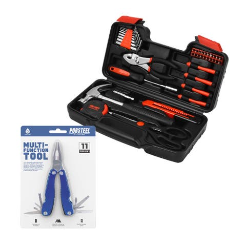 11-in-1 Multifunction Tool & Handy Solutions 39-Piece Household Tool Kit Bundle The Ultimate DIY & Home Repair Set!