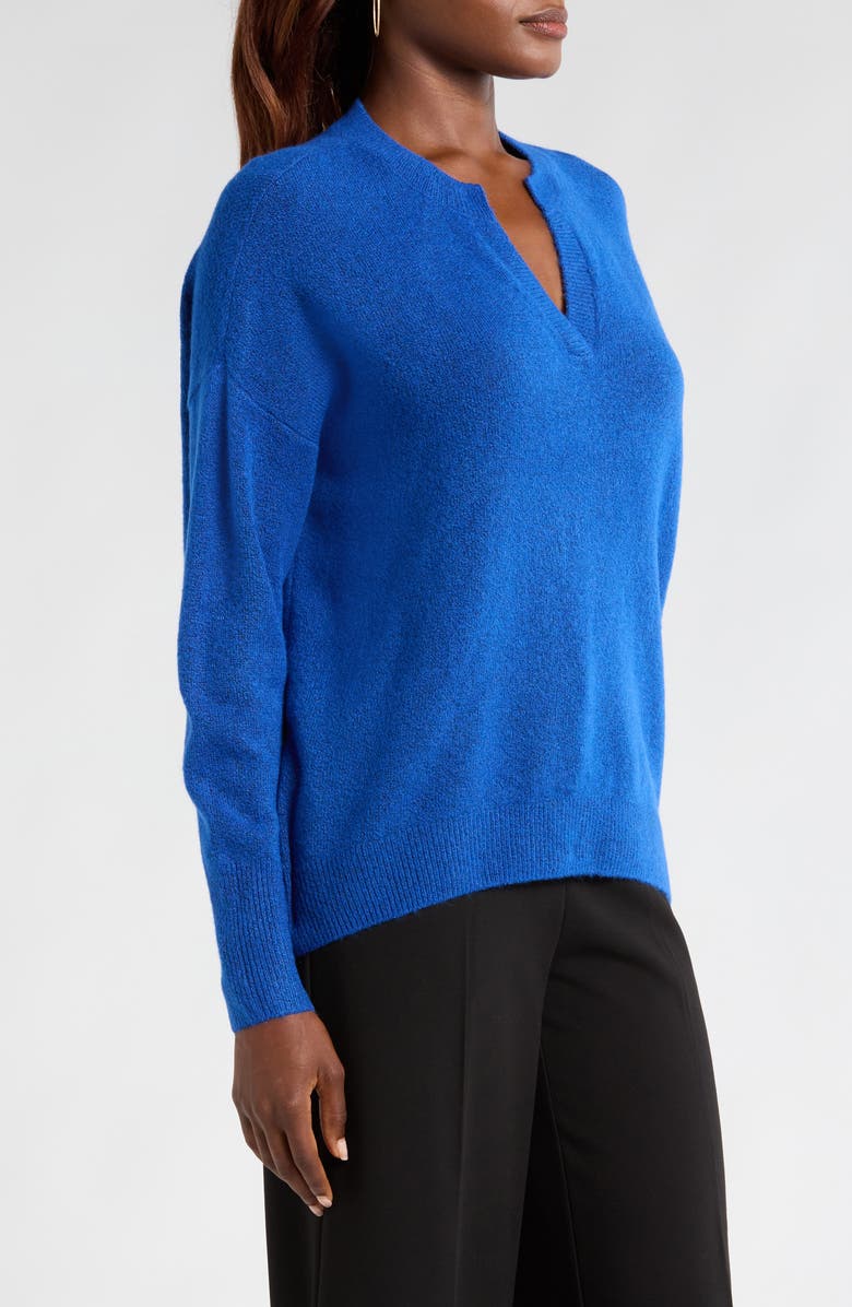 Vince Camuto Drop Shoulder V-Neck Sweater, Alternate, color, Deep Royal Blue