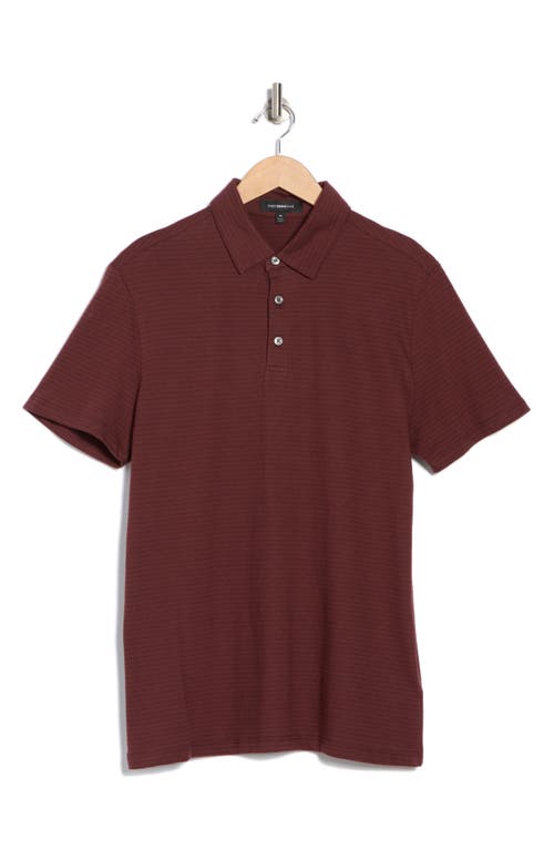 Westzeroone Oakwood Stripe Cotton Polo In Port