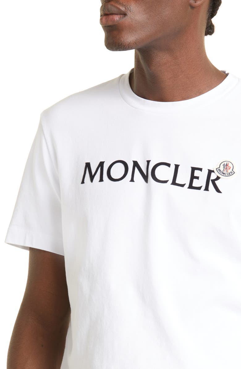 Moncler Logo Embroidered T-Shirt, Alternate, color, 