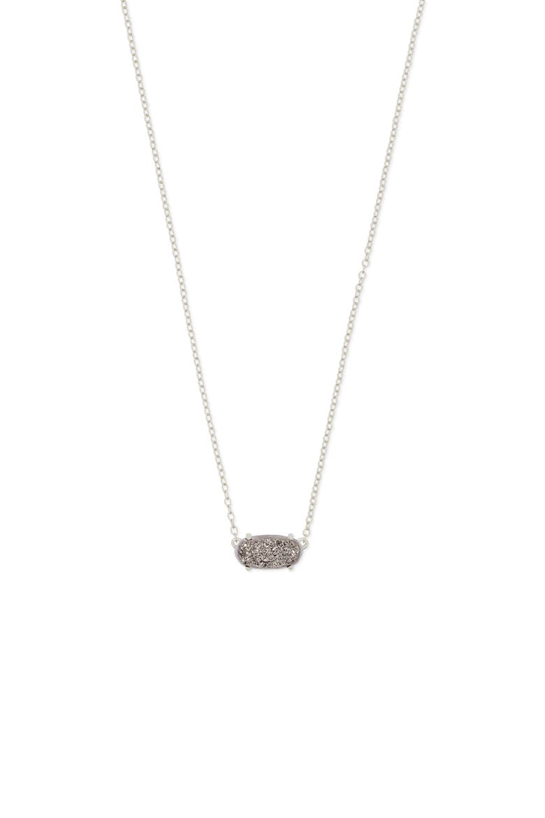 Ever Pendant Necklace, Alternate, color, RHODIUM/ PLATINUM DRUSY