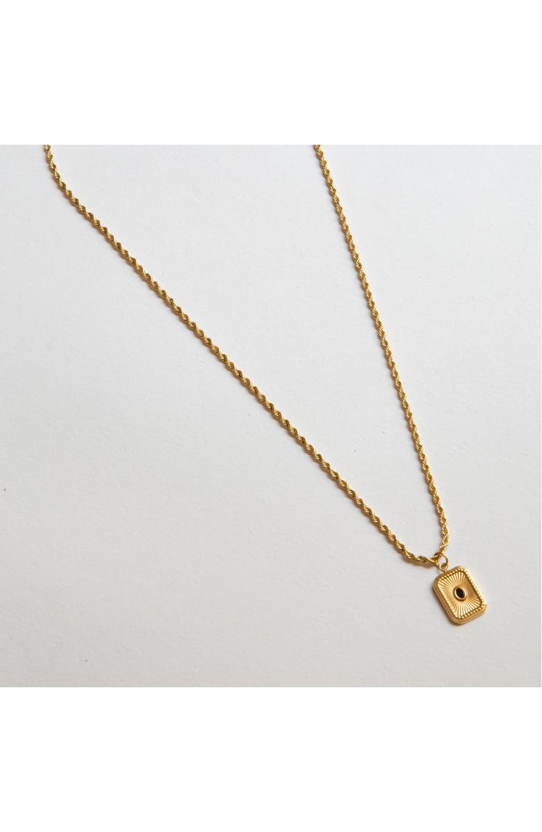 Outofoffice Onyx Gemstone Necklace, Alternate, color, Gold