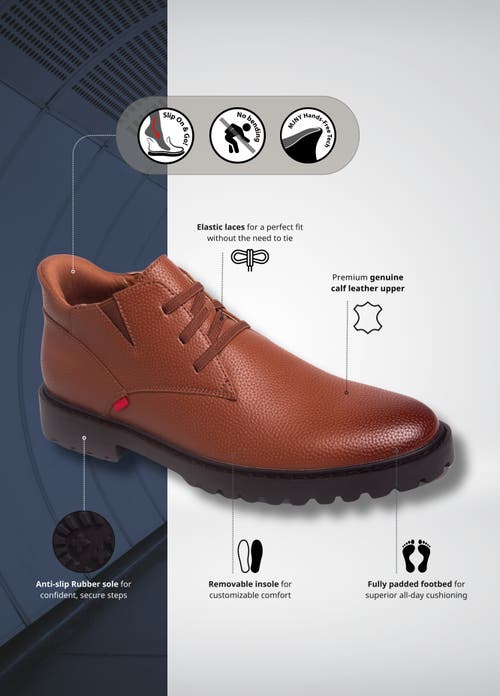 Marc Joseph New York Clark Road Hands Free Technology Leather Laceup Chukka Boot In Brown