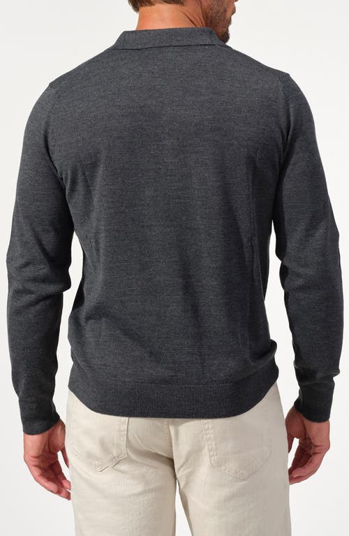 Studio Garnet Los Angeles Lightweight Merino Wool Quarter Zip Sweater In Gray