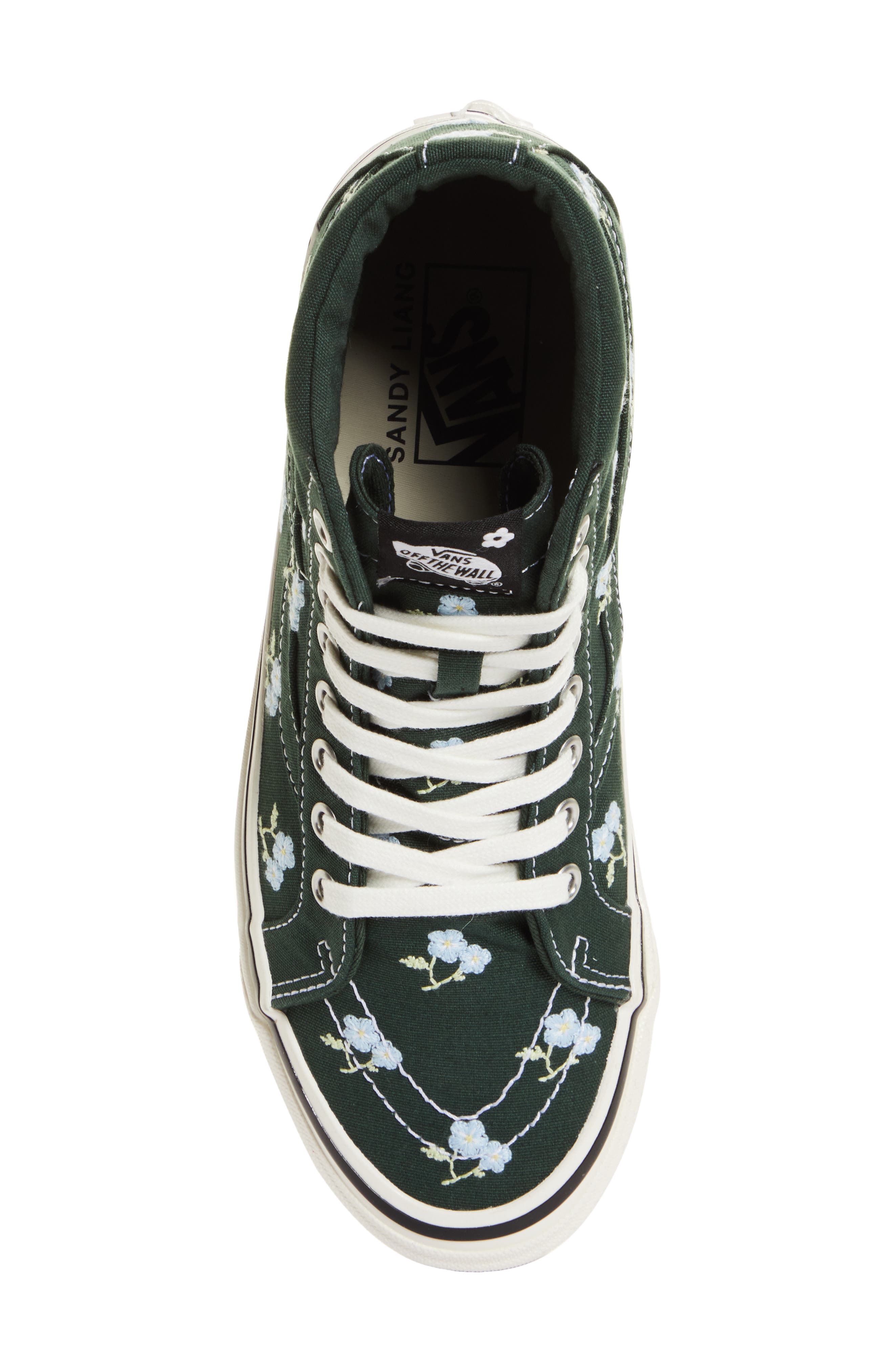 Vans X Sandy Liang Sk8-Hi 38 DX Embroidered High Top Platform Sneaker, Alternate, color, Natural